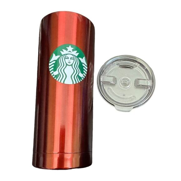 Starbucks Coffee Tumbler With Lid Logo Red 20oz Metal Coffee Lover Mocha Latte - Picture 1 of 5